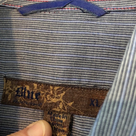 Pronto Uomo Blue button down men’s - Picture 3 of 7
